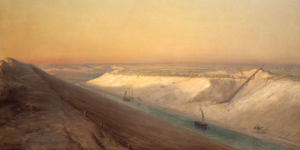 François-Pierre Bernard Barry, Le Chantier n°5 : vue du Canal de Suez, 1863, © Souvenir de Ferdinand de Lesseps et du Canal de Suez / Lebas Photographie Paris