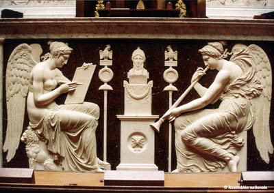 Bas-relief de la tribune de l'orateur, © Assemblée nationale